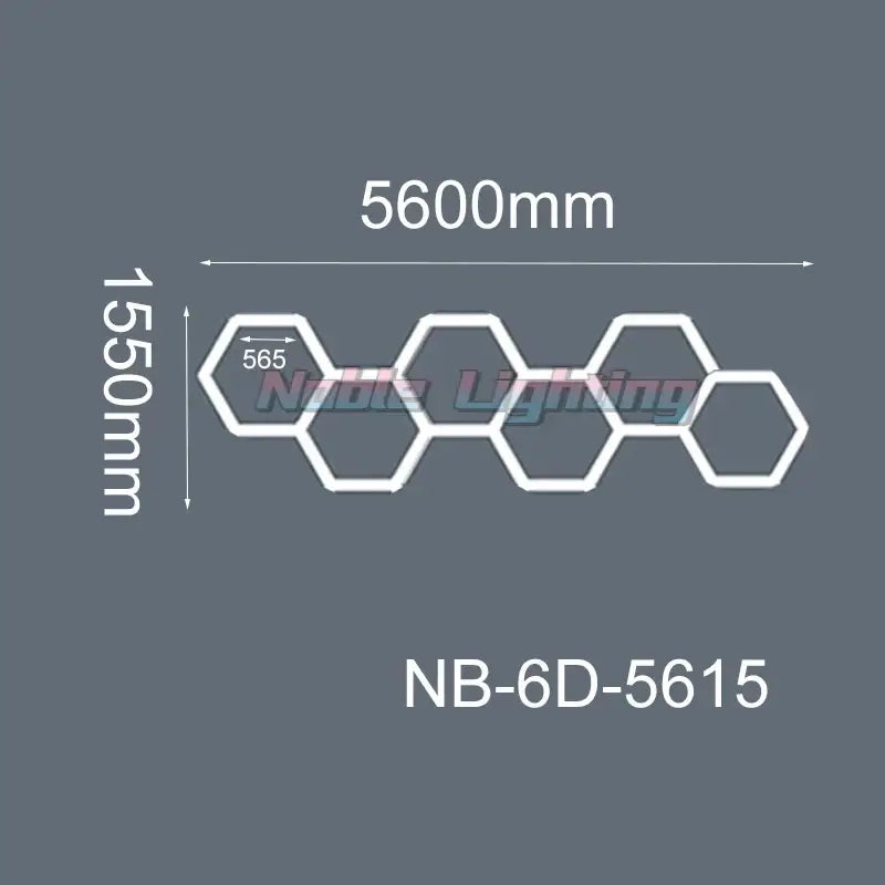 DecorBites™ 6500K LED Hexagrid System for Workshop, Gym, Studio - 2 Year Warranty