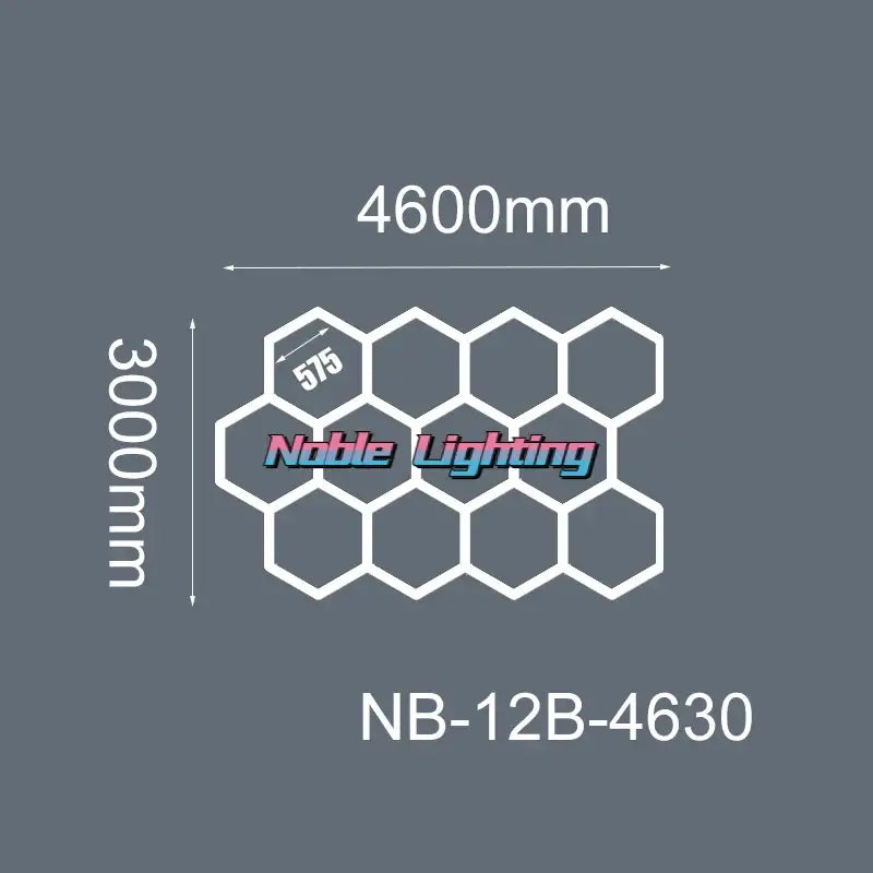 DecorBites™ 6500K LED Hexagrid System for Workshop, Gym, Studio - 2 Year Warranty