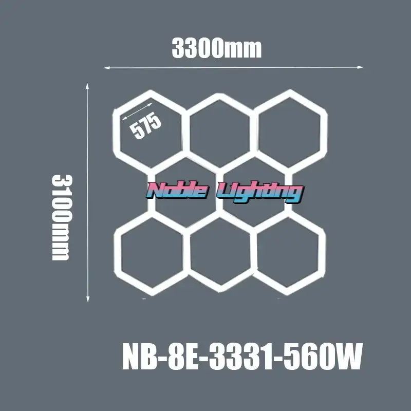 DecorBites™ 6500K LED Hexagrid System for Workshop, Gym, Studio - 2 Year Warranty