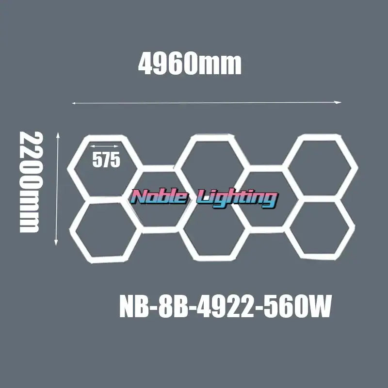 DecorBites™ 6500K LED Hexagrid System for Workshop, Gym, Studio - 2 Year Warranty