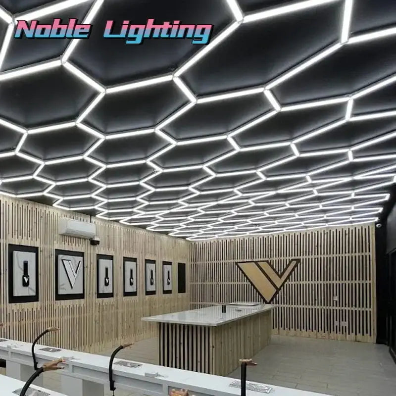 DecorBites™ 6500K LED Hexagrid System for Workshop, Gym, Studio - 2 Year Warranty