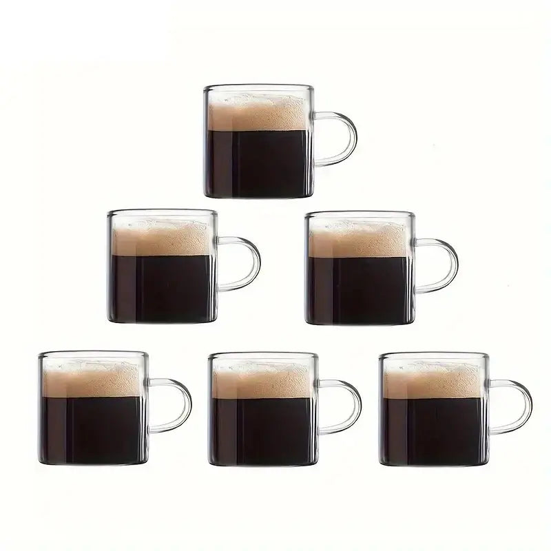 DecorBites™ 6PCS Glass Espresso Cups - 120ML 4OZ
