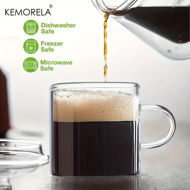 DecorBites™ 6PCS Glass Espresso Cups - 120ML 4OZ