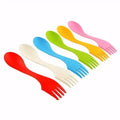 DecorBites™ 6Pcs Outdoor Spork Set: Spoon, Fork, Cutter - Camping, Hiking, Picnic Utensils