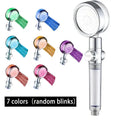DecorBites™ 7-Color LED Handheld Shower Head with Stop Button and High Pressure Nozzle