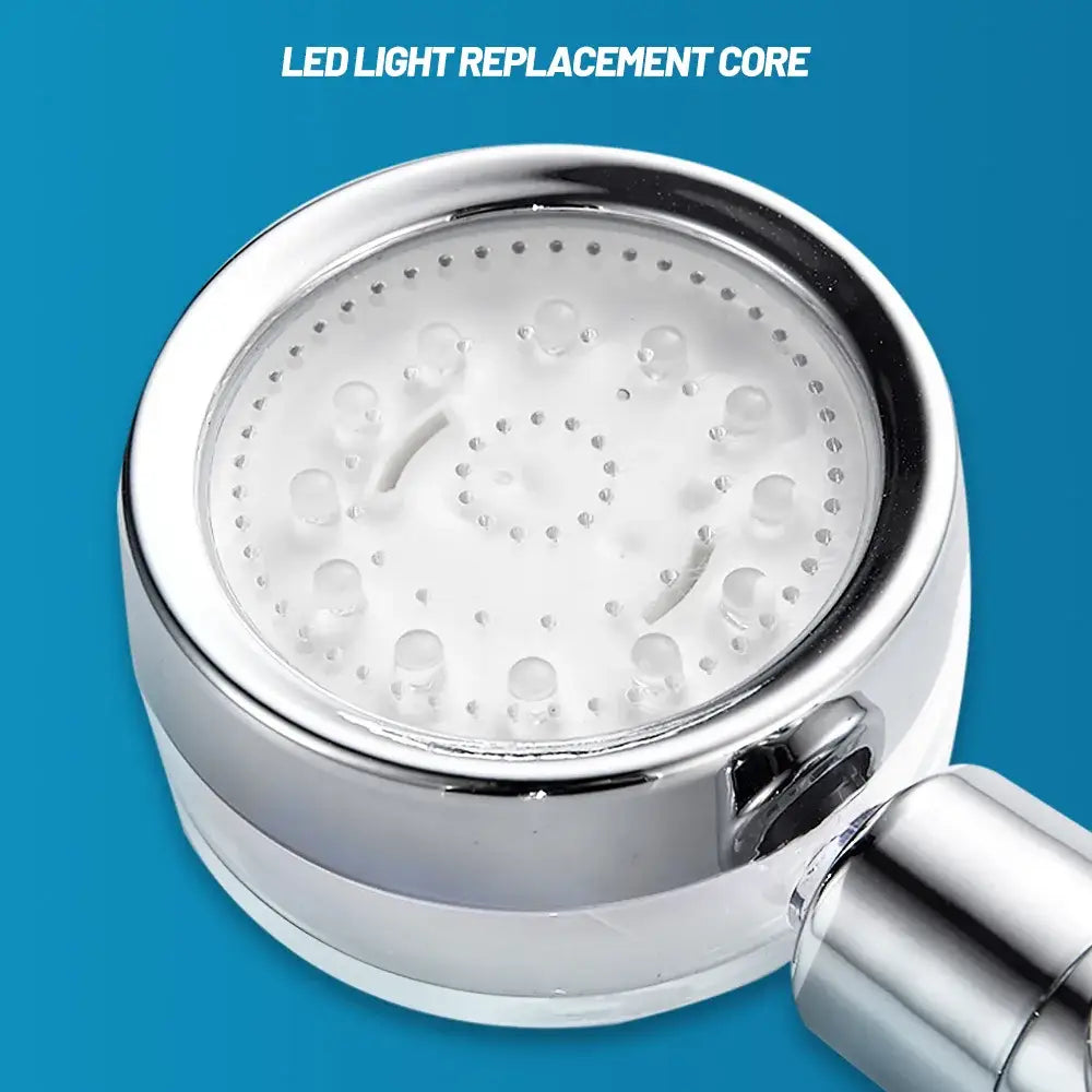 DecorBites™ 7-Color LED Handheld Shower Head with Stop Button and High Pressure Nozzle