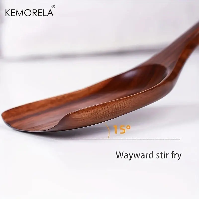 DecorBites™ 7-Piece Thai Wooden Cooking Utensil Set | Eco-Friendly Kitchen Tableware