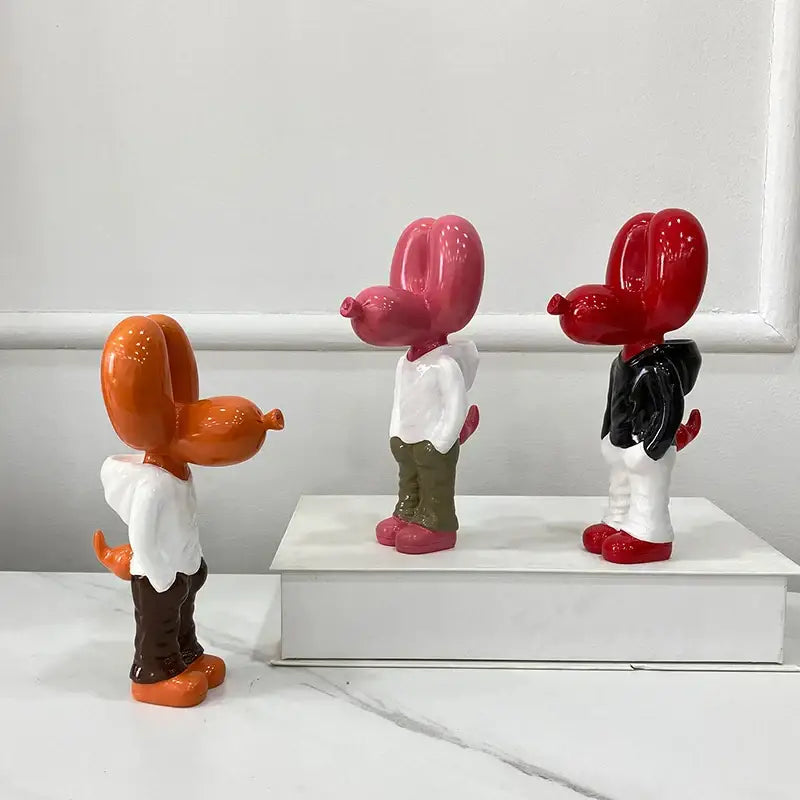 DecorBites™ 7" Resin Balloon Dog Statue Jeff Junior Figurine Home Decor Accessory