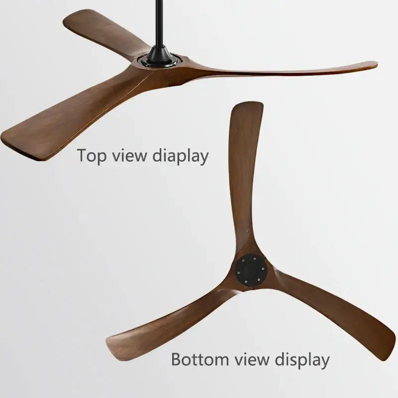 DecorBites™ 70" Black American Modern Wooden Blade Ceiling Fan for Indoor Restaurant