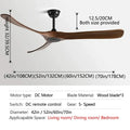 DecorBites™ 70" Black American Modern Wooden Blade Ceiling Fan for Indoor Restaurant