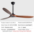 DecorBites™ 70" Wood DC Ceiling Fan w/ Remote Control - Industrial Style Large Size Fan