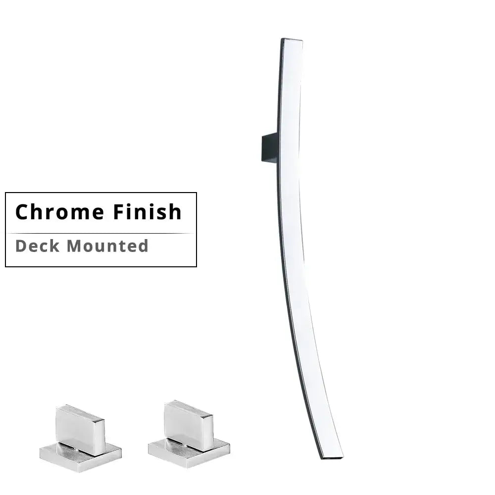 DecorBites™ 70cm Wall Mounted Black Bronze Waterfall Basin Mixer Tap