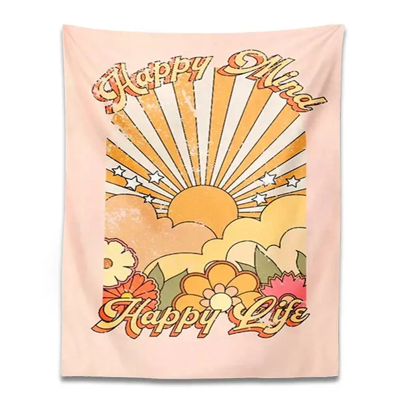DecorBites™ 70s Girl Sunset Tapestry Wall Hanging for Boho Living Room Bedroom Decor