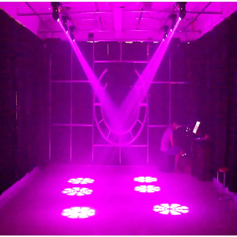 DecorBites™ 75W LED Spot Moving Head DJ Beam Light with Gobo & Color Wheel