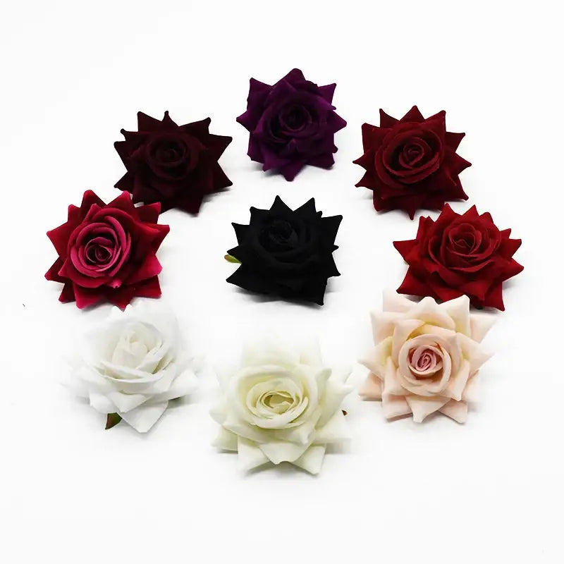 DecorBites™ 7cm Rose Heads: Wedding Décor, Scrapbooking, Headwear, Autumn Home Decoration