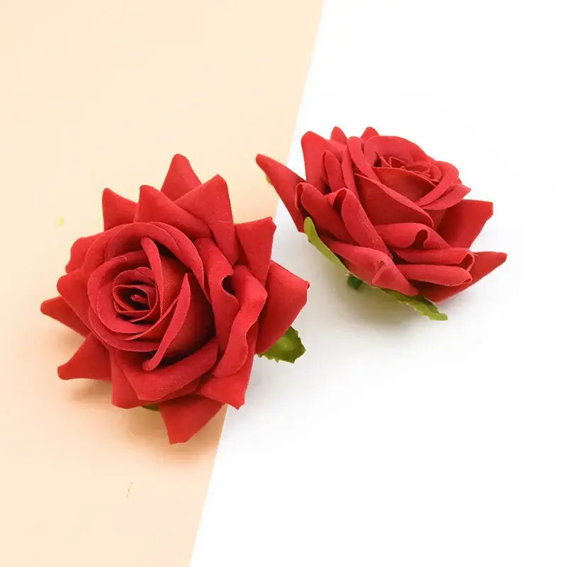 DecorBites™ 7cm Rose Heads: Wedding Décor, Scrapbooking, Headwear, Autumn Home Decoration