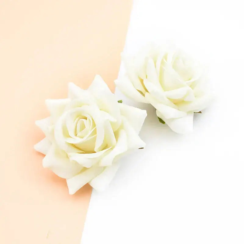 DecorBites™ 7cm Rose Heads: Wedding Décor, Scrapbooking, Headwear, Autumn Home Decoration