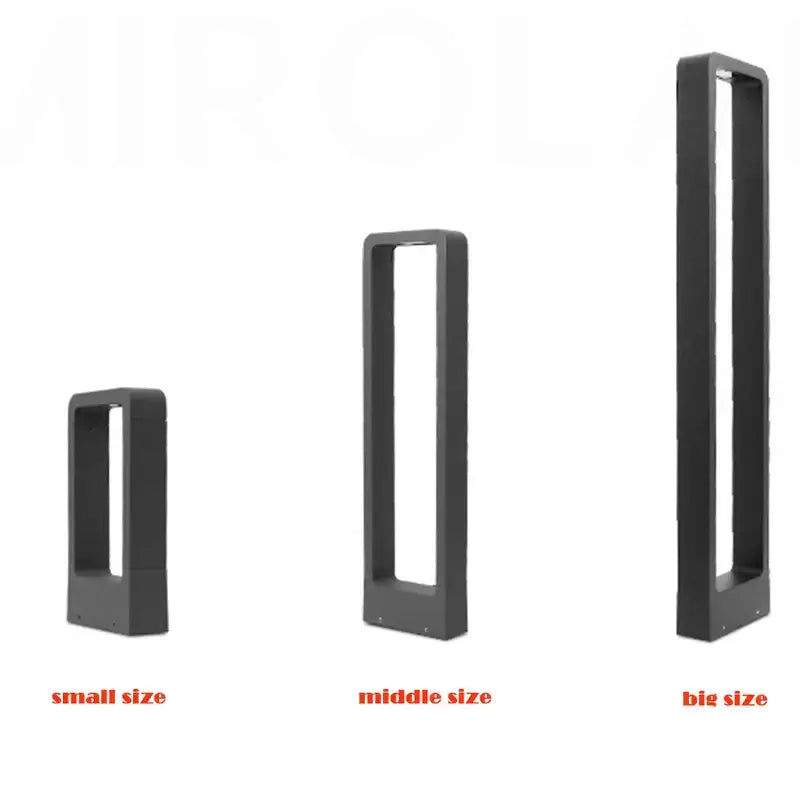 DecorBites™ 7W LED Aluminum Garden Bollard Light for Outdoor Landscape Courtyards