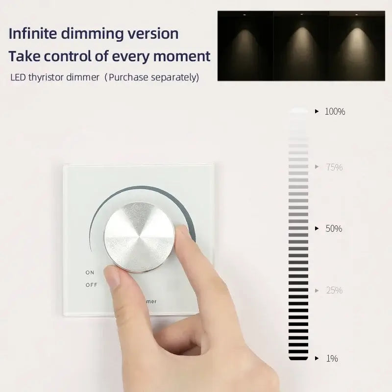 DecorBites™ 7W LED Recessed Downlight, Dimmable, CRI97, Angle Adjustable Spot Light