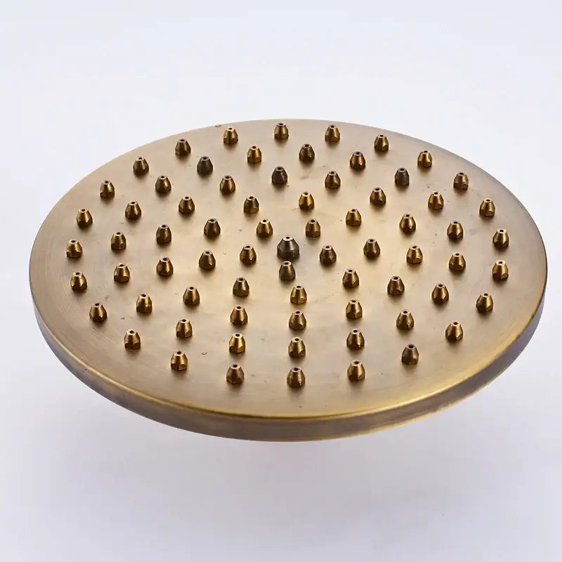 DecorBites™ 8" Antique Brass Rainfall Shower Faucet Head for Refreshing Showers