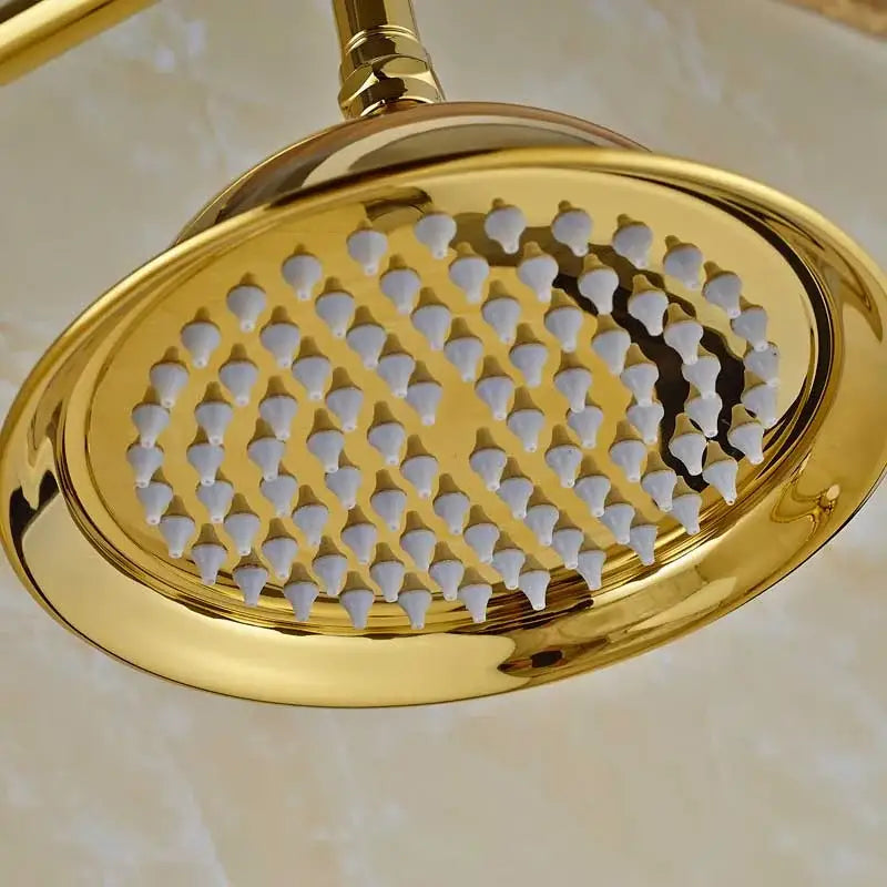 DecorBites™ 8" Antique Brass Rainfall Shower Faucet Head for Refreshing Showers