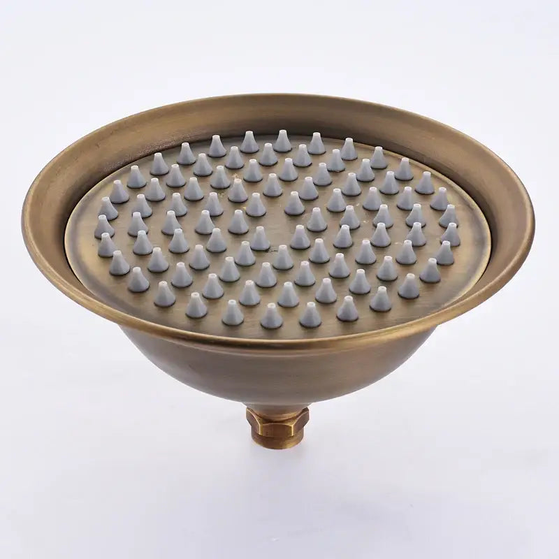 DecorBites™ 8" Antique Brass Rainfall Shower Faucet Head for Refreshing Showers