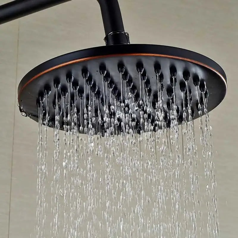 DecorBites™ 8" Antique Brass Rainfall Shower Faucet Head for Refreshing Showers