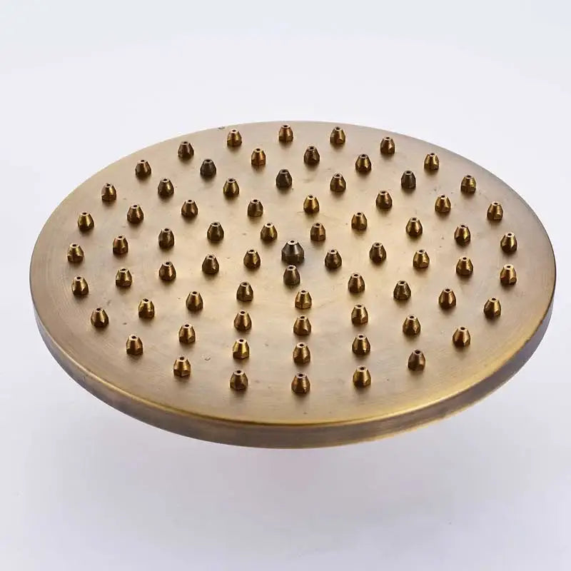 DecorBites™ 8" Antique Brass Rainfall Shower Faucet Head for Refreshing Showers