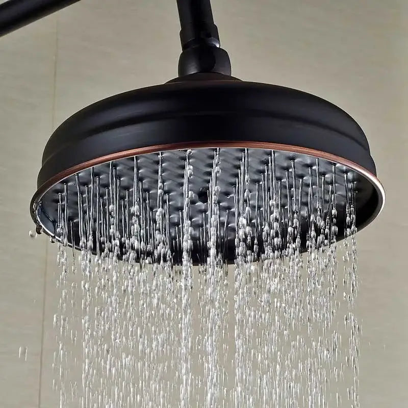 DecorBites™ 8" Antique Brass Rainfall Shower Faucet Head for Refreshing Showers