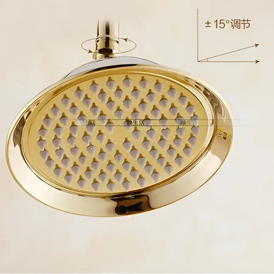 DecorBites™ 8" Brass Shower Head: Bathroom Rainfall Replacement for Handshower Faucet