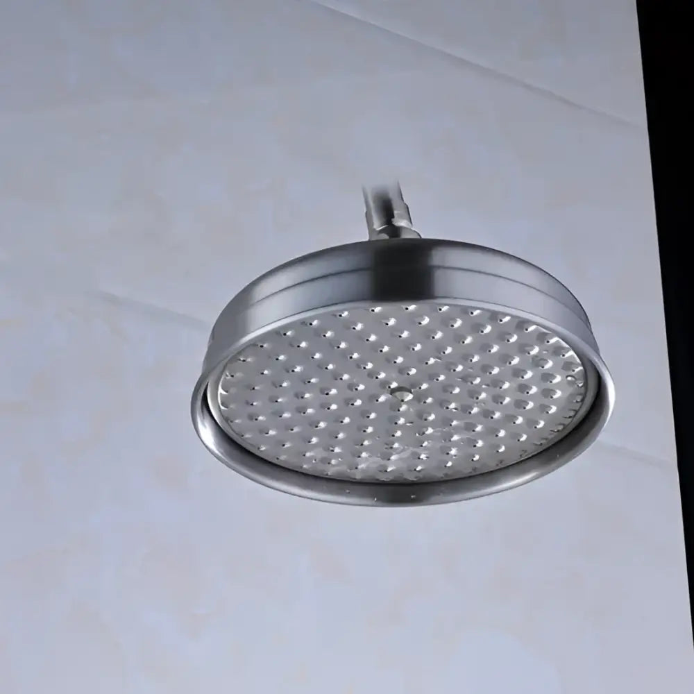 DecorBites™ 8" Brass Shower Head: Bathroom Rainfall Replacement for Handshower Faucet