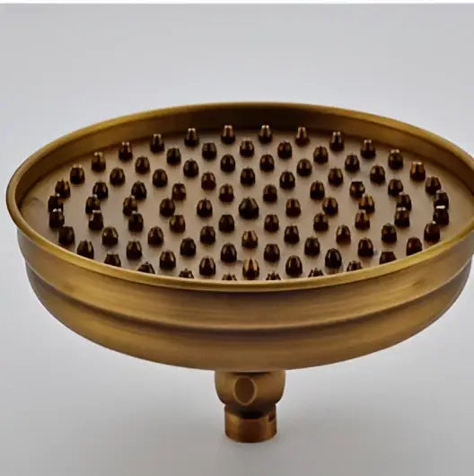DecorBites™ 8" Brass Shower Head: Bathroom Rainfall Replacement for Handshower Faucet