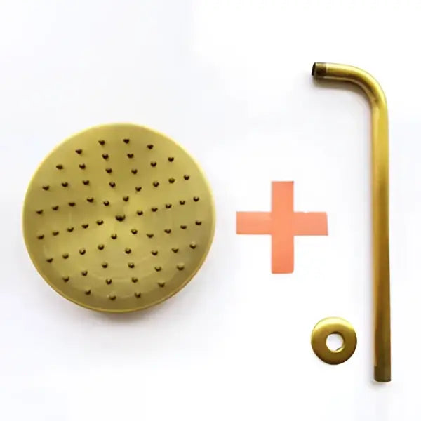 DecorBites™ 8" Copper Round OverHead Rain Shower Head in Antique Brass Finish
