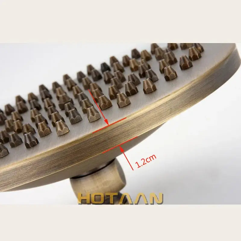 DecorBites™ 8" Copper Round OverHead Rain Shower Head in Antique Brass Finish