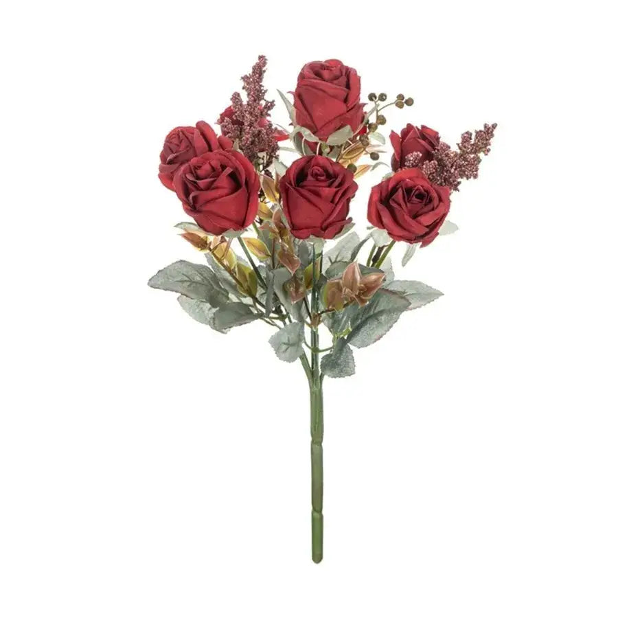 DecorBites™ 8-Head 30cm Pink Peony Silk Bouquet Wedding Home Decoration Flower Wall