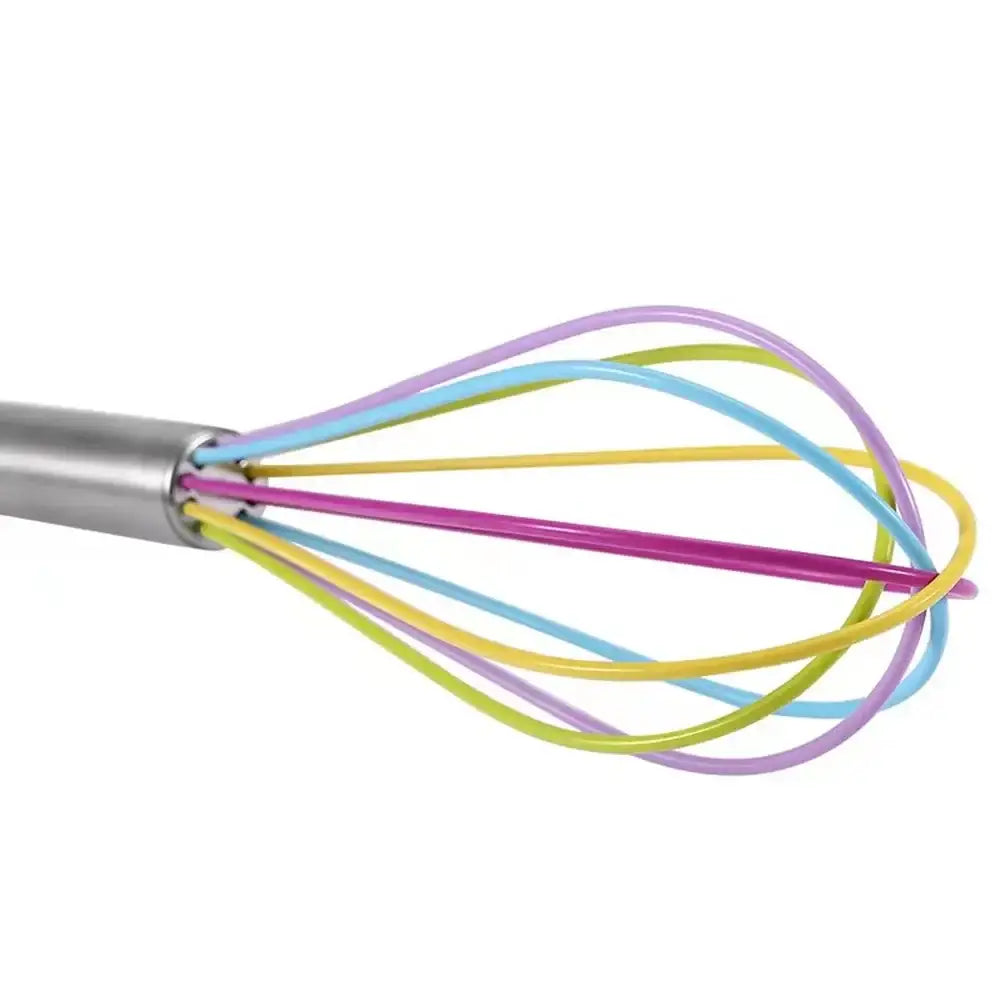 DecorBites™ 8-Inch Stainless Steel Silicone Whisk Mixer for Baking & Cooking