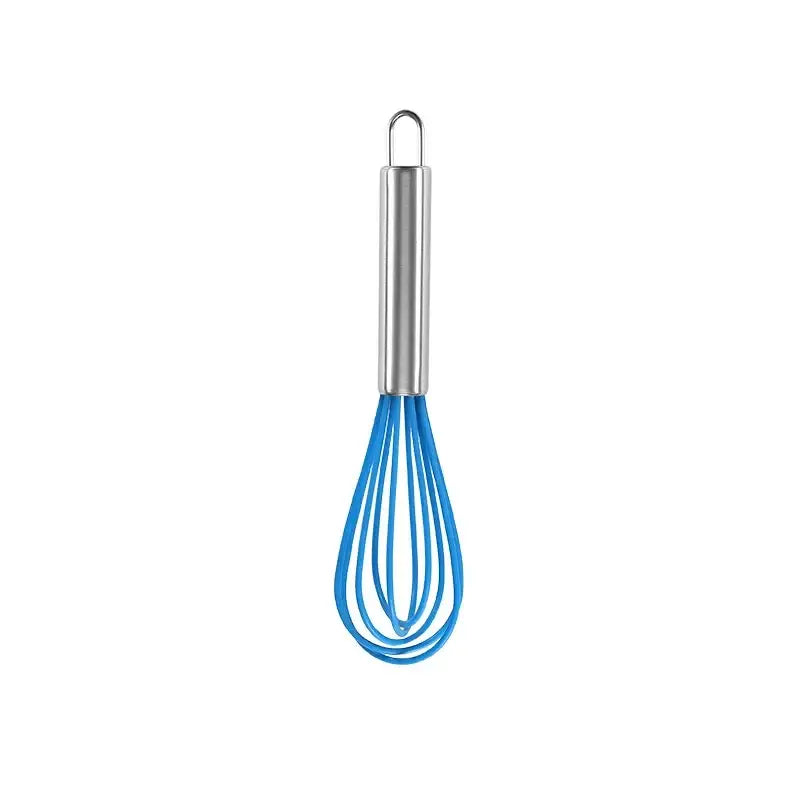 DecorBites™ 8-Inch Stainless Steel Silicone Whisk Mixer for Baking & Cooking