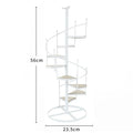 DecorBites™ 8-Layer Stair Shape Iron Plant Stand with Wood Plate