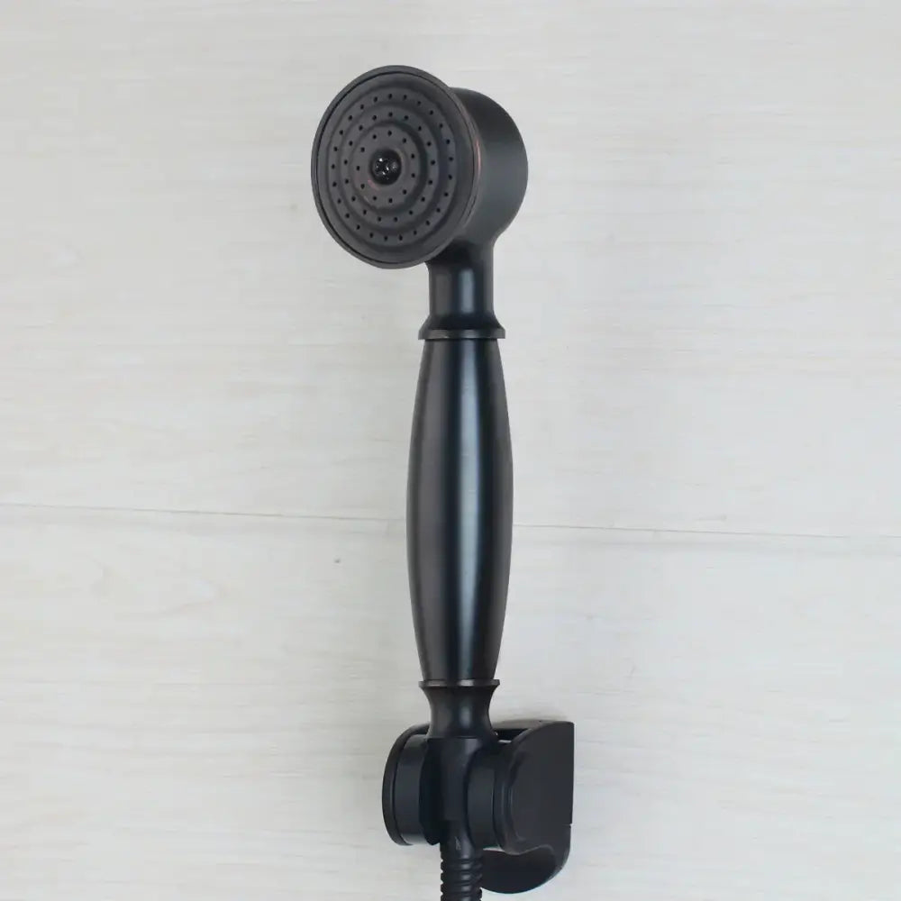 DecorBites™ 8" Matte Black Wall Mounted Rainfall Shower Faucet Set with Handheld Shower