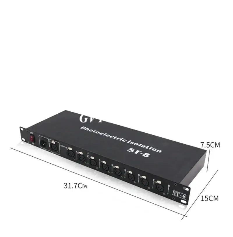 DecorBites™ 8-Port DMX Signal Amplifier Splitter for LED Lights - Signal Repeater & Distributor