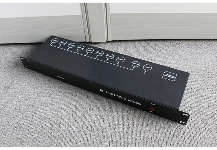 DecorBites™ 8-Port DMX Signal Amplifier Splitter for LED Lights - Signal Repeater & Distributor