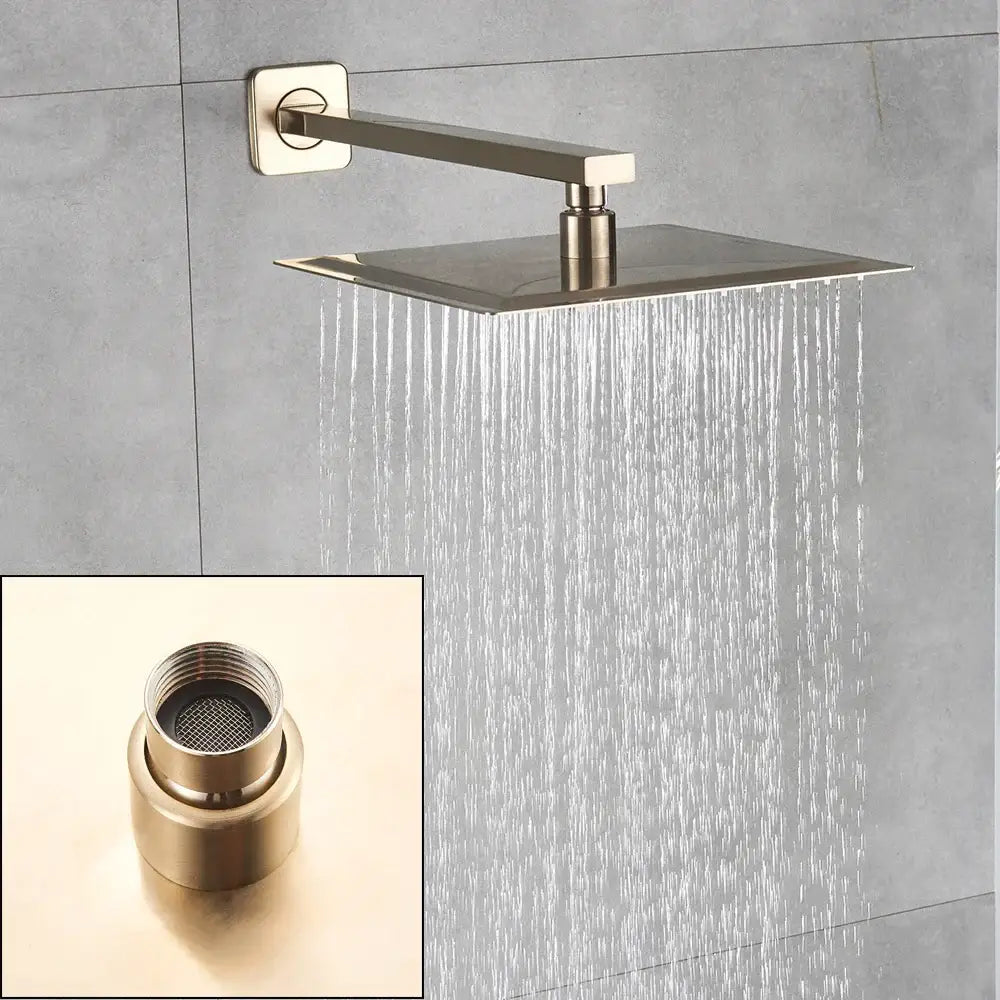 DecorBites™ 8" Rainfall Shower Faucet Set with Handshower, Single Handle Mixer Tap