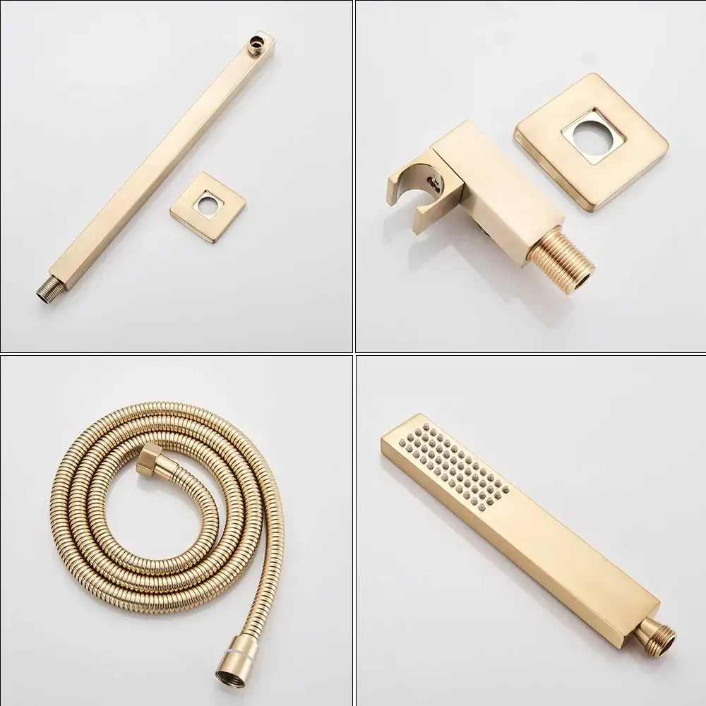 DecorBites™ 8" Rainfall Shower Faucet Set with Handshower, Single Handle Mixer Tap