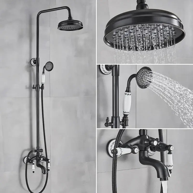 DecorBites™ 8" Rainfall Shower System with Bathtub Faucet and Hand Shower