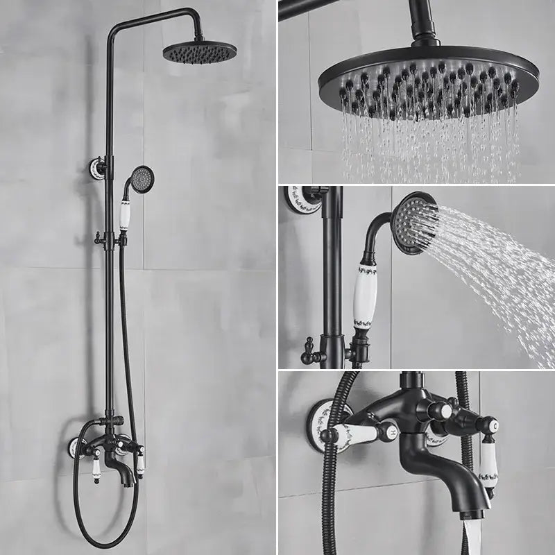 DecorBites™ 8" Rainfall Shower System with Bathtub Faucet and Hand Shower