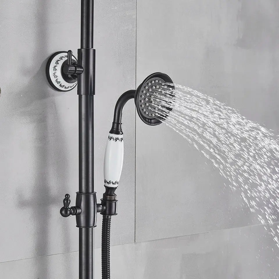 DecorBites™ 8" Rainfall Shower System with Bathtub Faucet and Hand Shower