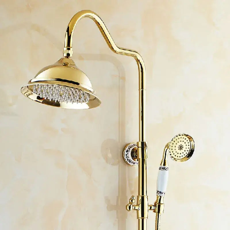 DecorBites™ 8" Rainfall Shower Tub Faucet Set with Rotate Spout and Two Handles