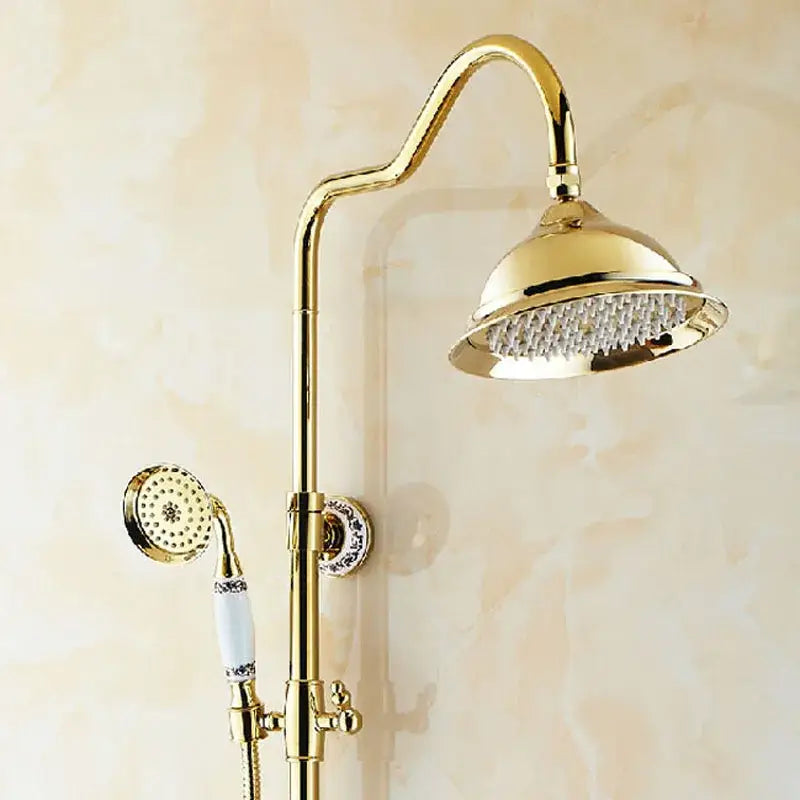 DecorBites™ 8" Rainfall Shower Tub Faucet Set with Rotate Spout and Two Handles
