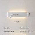 DecorBites™ 8W/20W Long Led Wall Light Switch, Aluminum Fixture for Living Room Bedroom.
