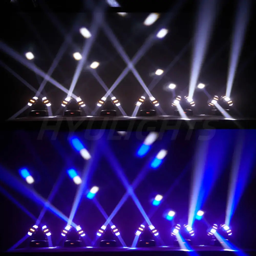 DecorBites™ 8x12W RGBW 140W Dual Head LED Beam & Strobe & Laser 3-in-1 DJ Light